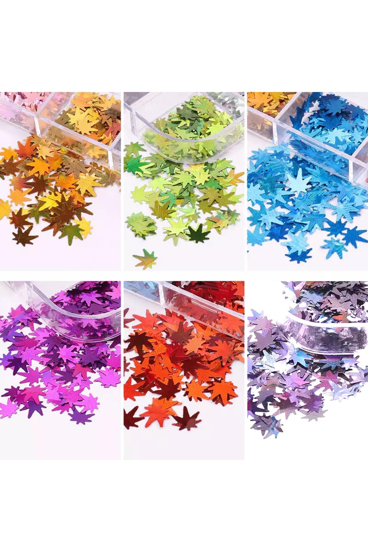 Nail Art Tırnak Süsleme Pul Seti, Yapraklı