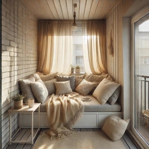 kapalı balkon dekorasyonu daybed