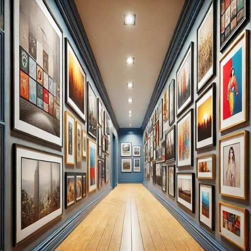 koridor dekorasyonu sanat koleksiyonu
