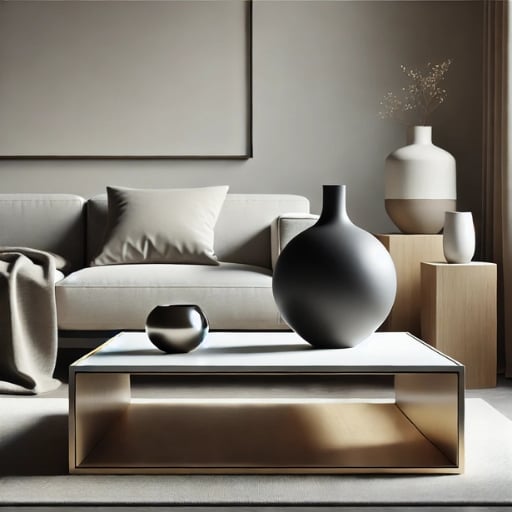 orta sehpa dekorasyonu minimalist
