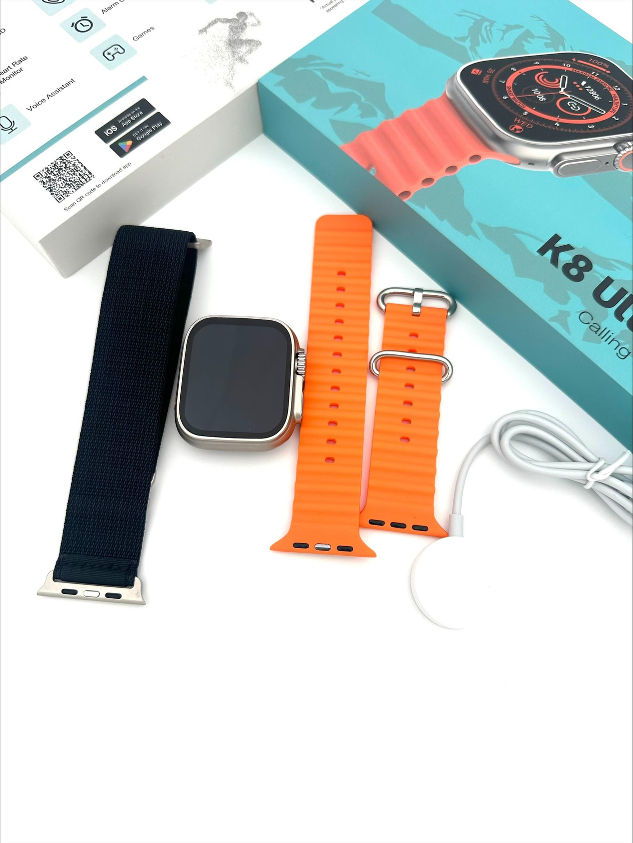 K8 ULTRA MAX YENİ MODEL  AKILLI SAAT + ÇİFT KORDONLU SON TEKNOLOJİ