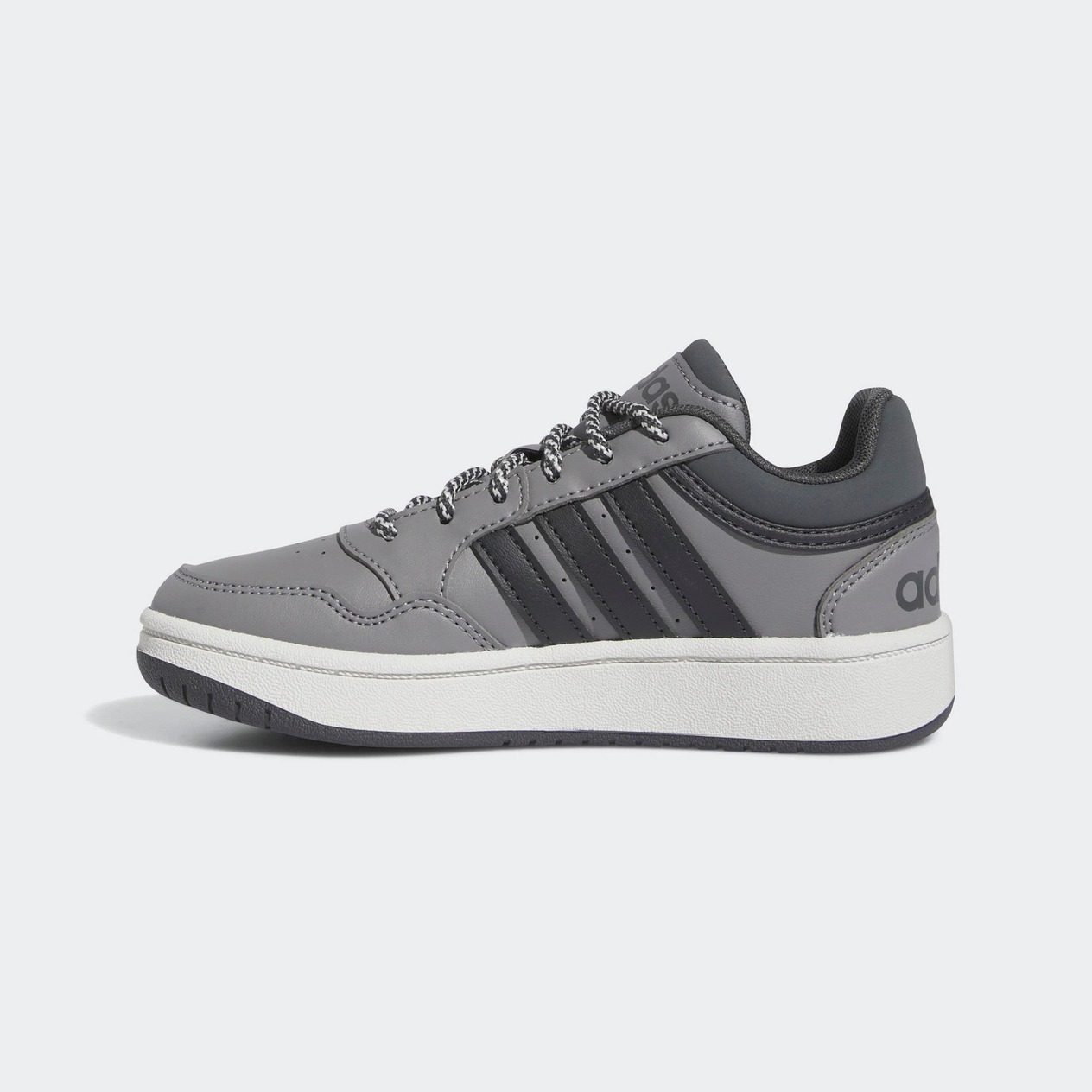 Adidas-Adidas Hoops 3.0 K Unisex Gri Sneaker Ayakkabı-Sneaker-IF7748