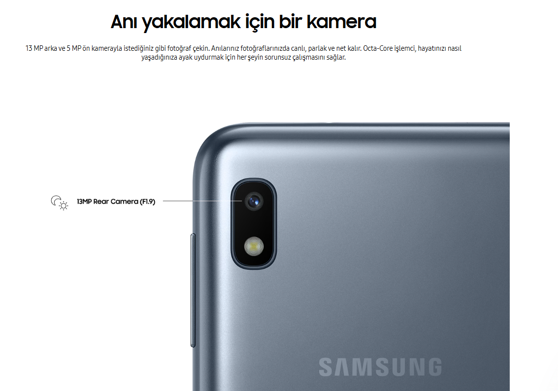 Yenilenmiş Samsung Galaxy A10 Kamera