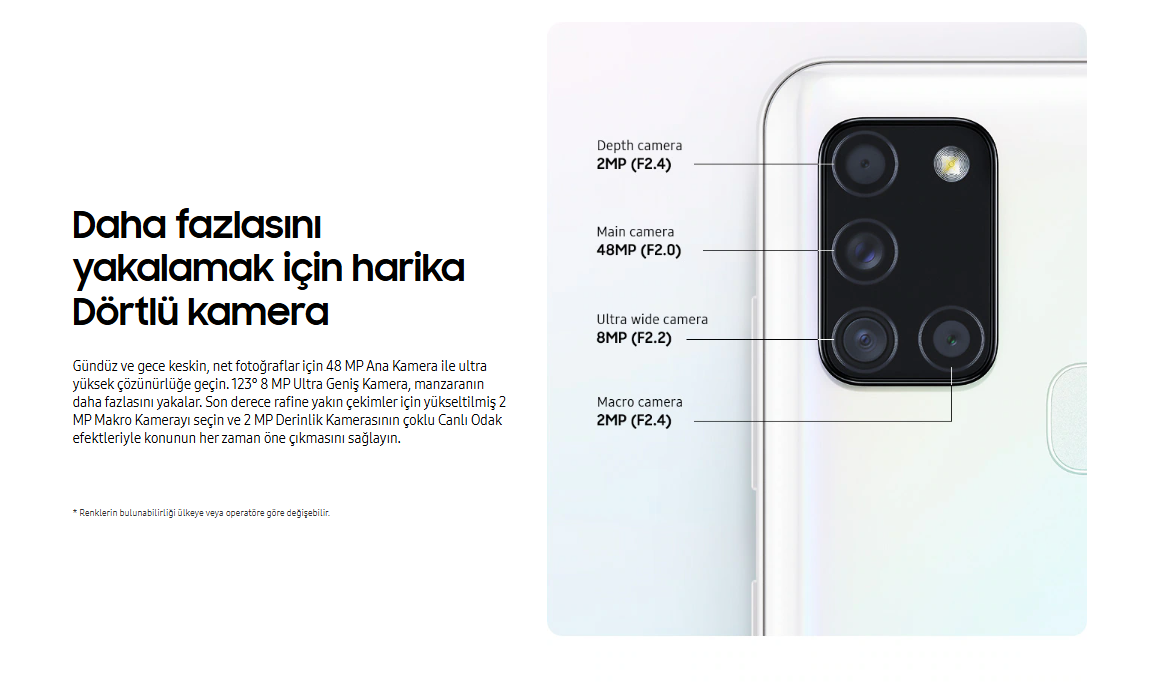 Yenilenmiş Samsung Galaxy A21s Kamera