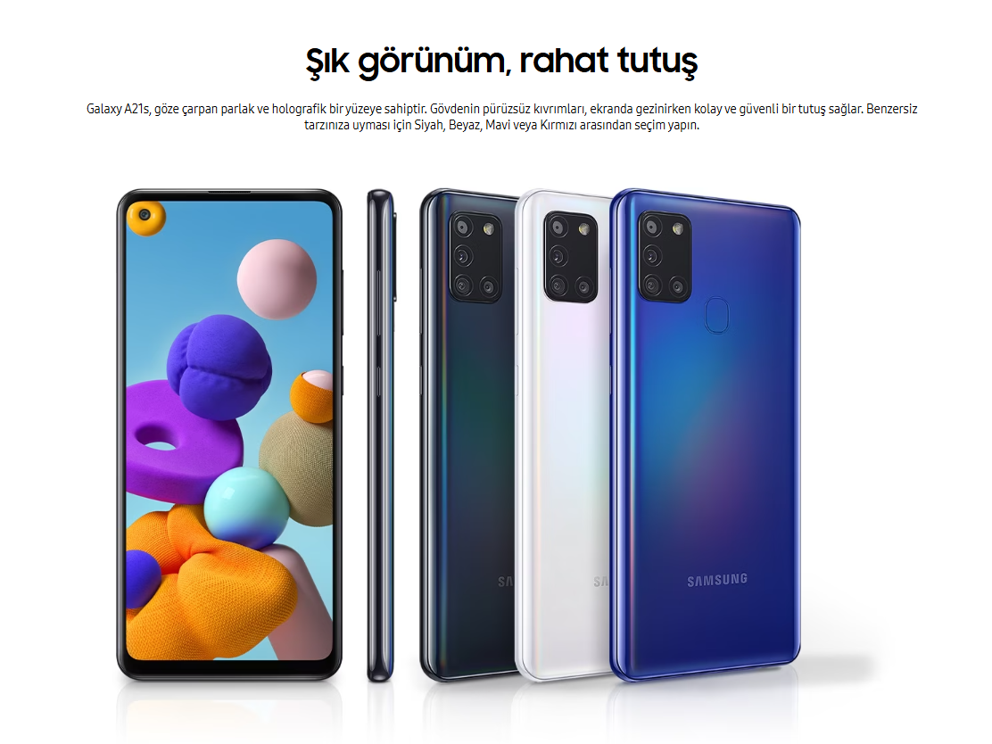 Yenilenmiş Samsung Galaxy A21s Tasarım