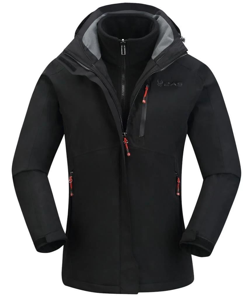 2As Sparkle Woman 3in1 Jacket Kadın Siyah Mont