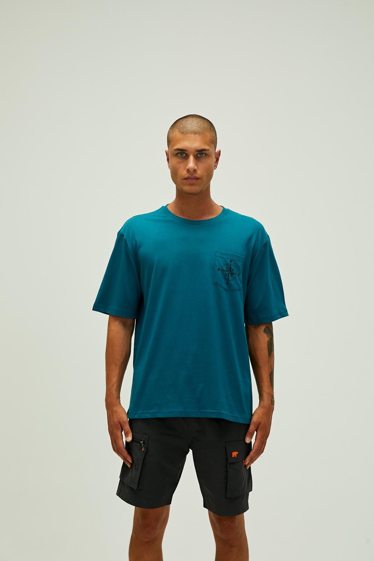 Bad Bear Compas T-Shirt Erkek  Bisiklet Yaka Tshirt