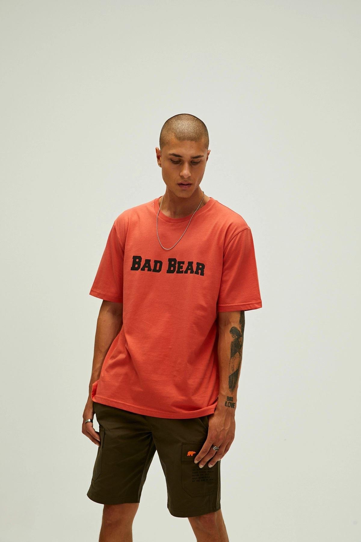 Bad Bear Title T-Shirt Erkek  Bisiklet Yaka Tshirt