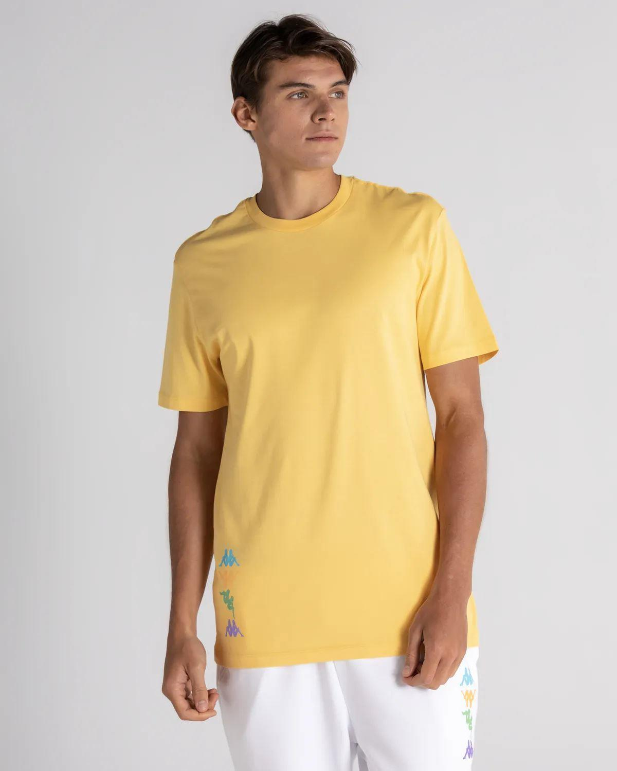 Kappa Authentic Winay Erkek Sari Bisiklet Yaka Tshirt