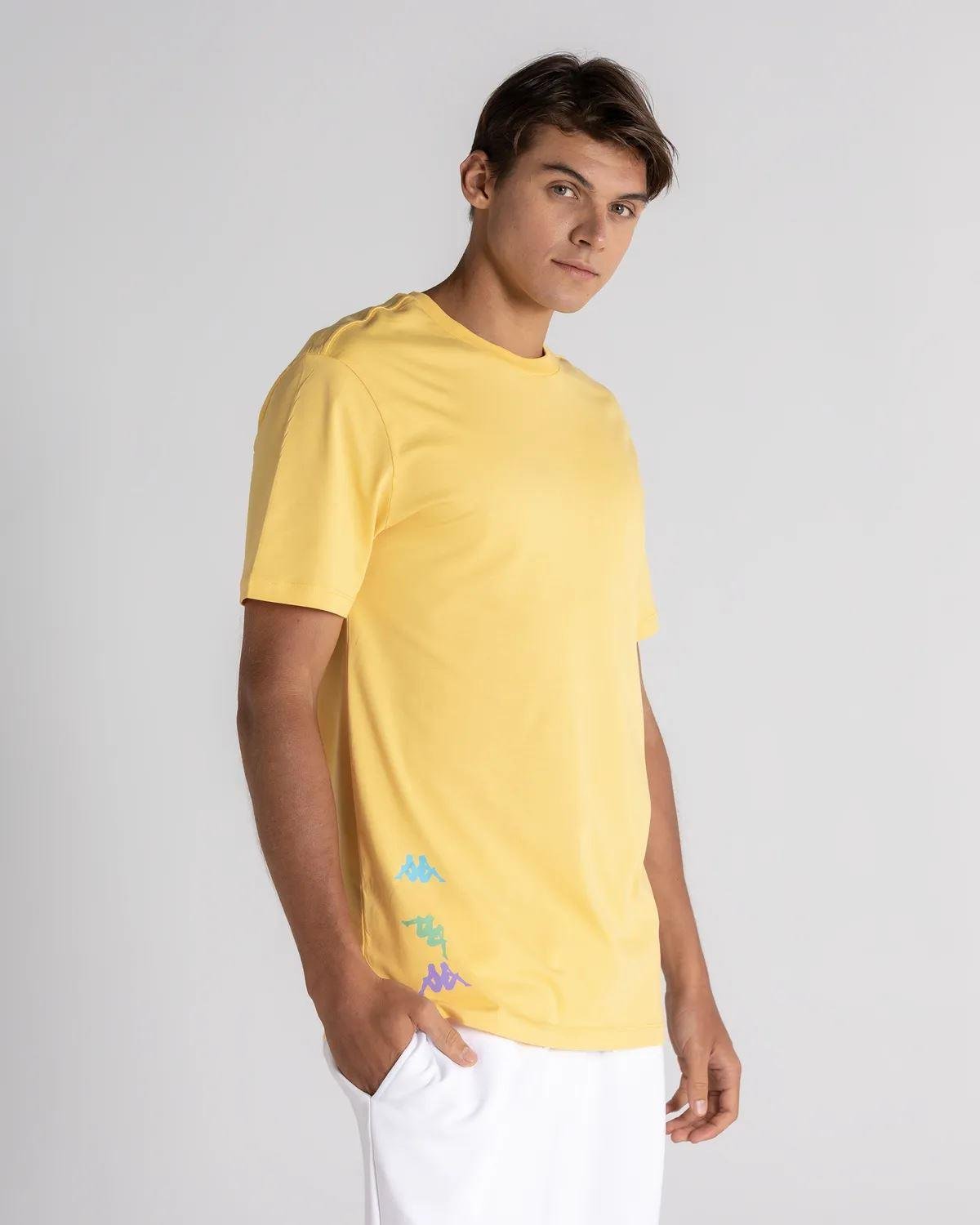 Kappa Authentic Winay Erkek Sari Bisiklet Yaka Tshirt