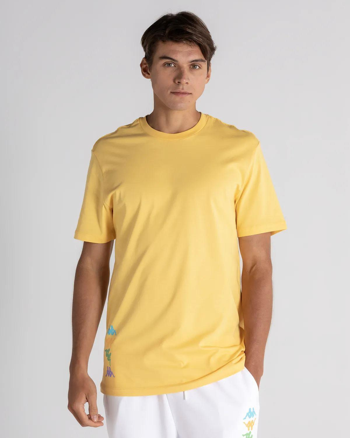 Kappa Authentic Winay Erkek Sari Bisiklet Yaka Tshirt