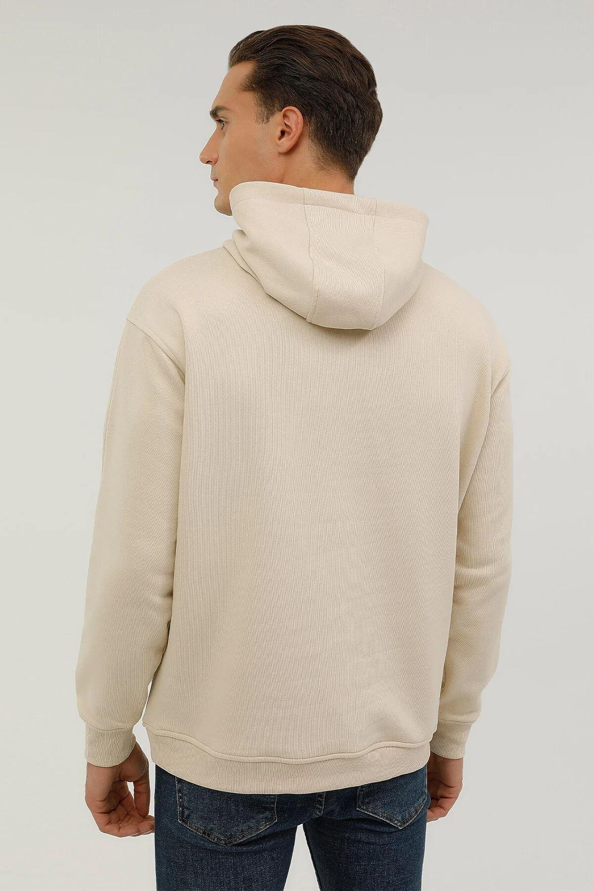 Lumberjack 2W M-Cg516 Smooth Hoodie 2Pr Erkek Beyaz Kapşonlu Sweat