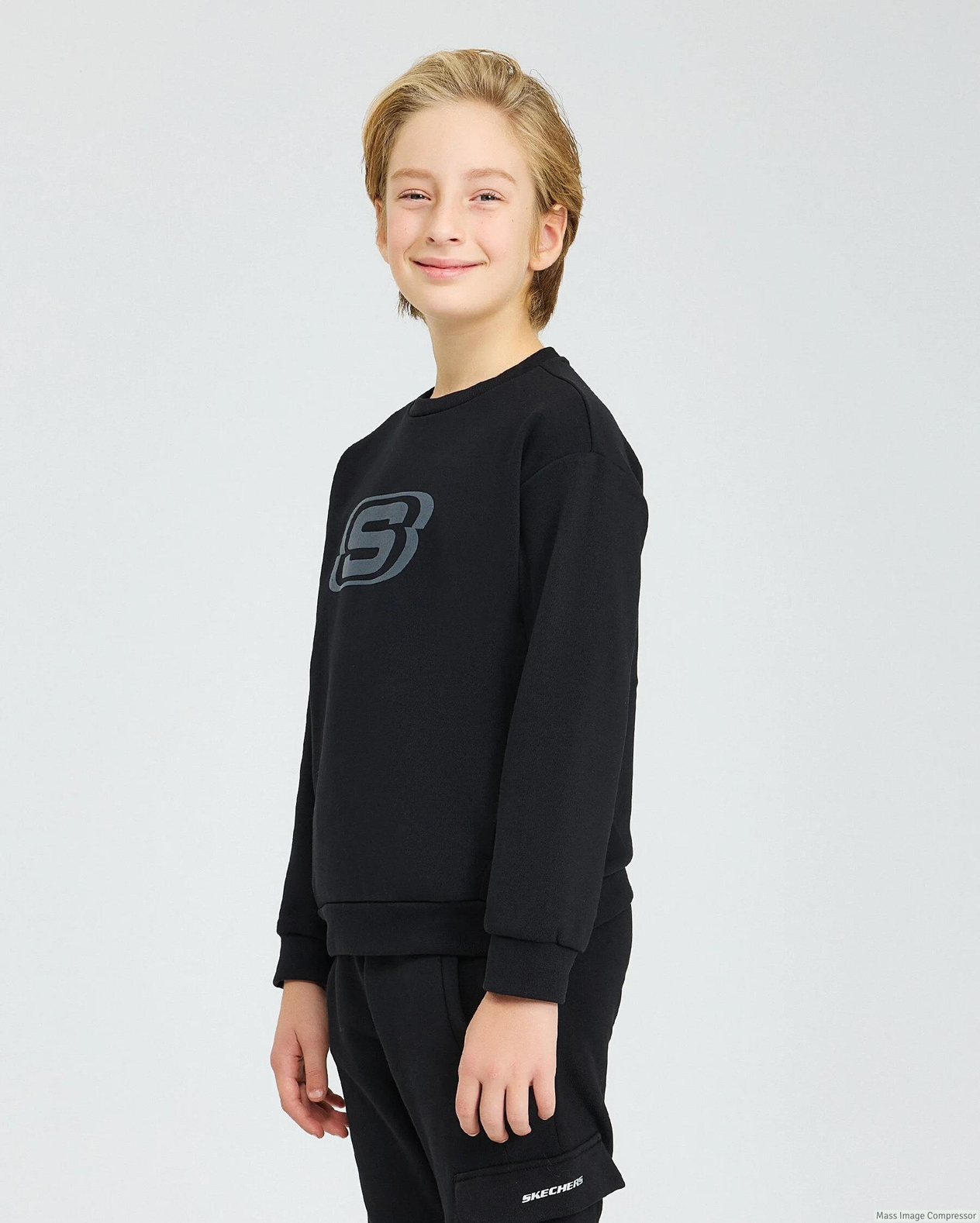 Skechers B Essential Crew Neck Sweatshirt Erkek Çocuk  Bisiklet Yaka Sweat