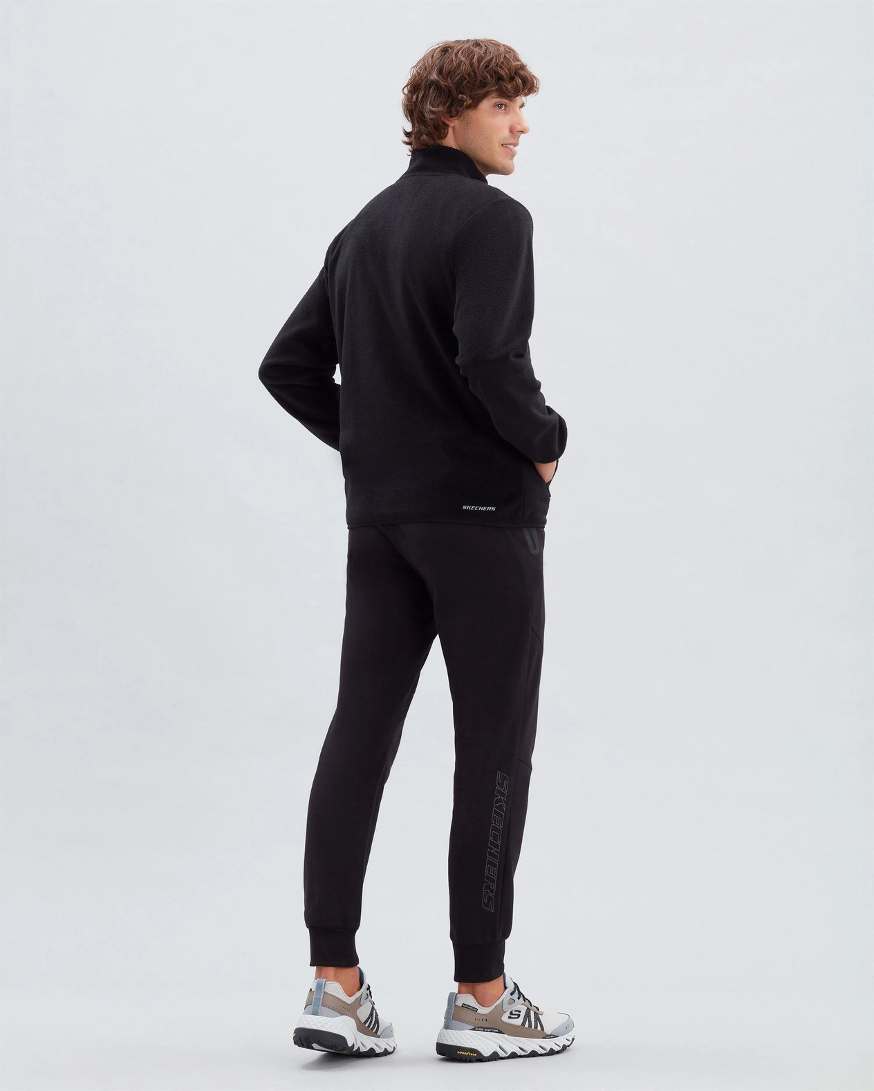 Skechers M Turtle Neck Full Zip Polar Erkek Siyah Polar