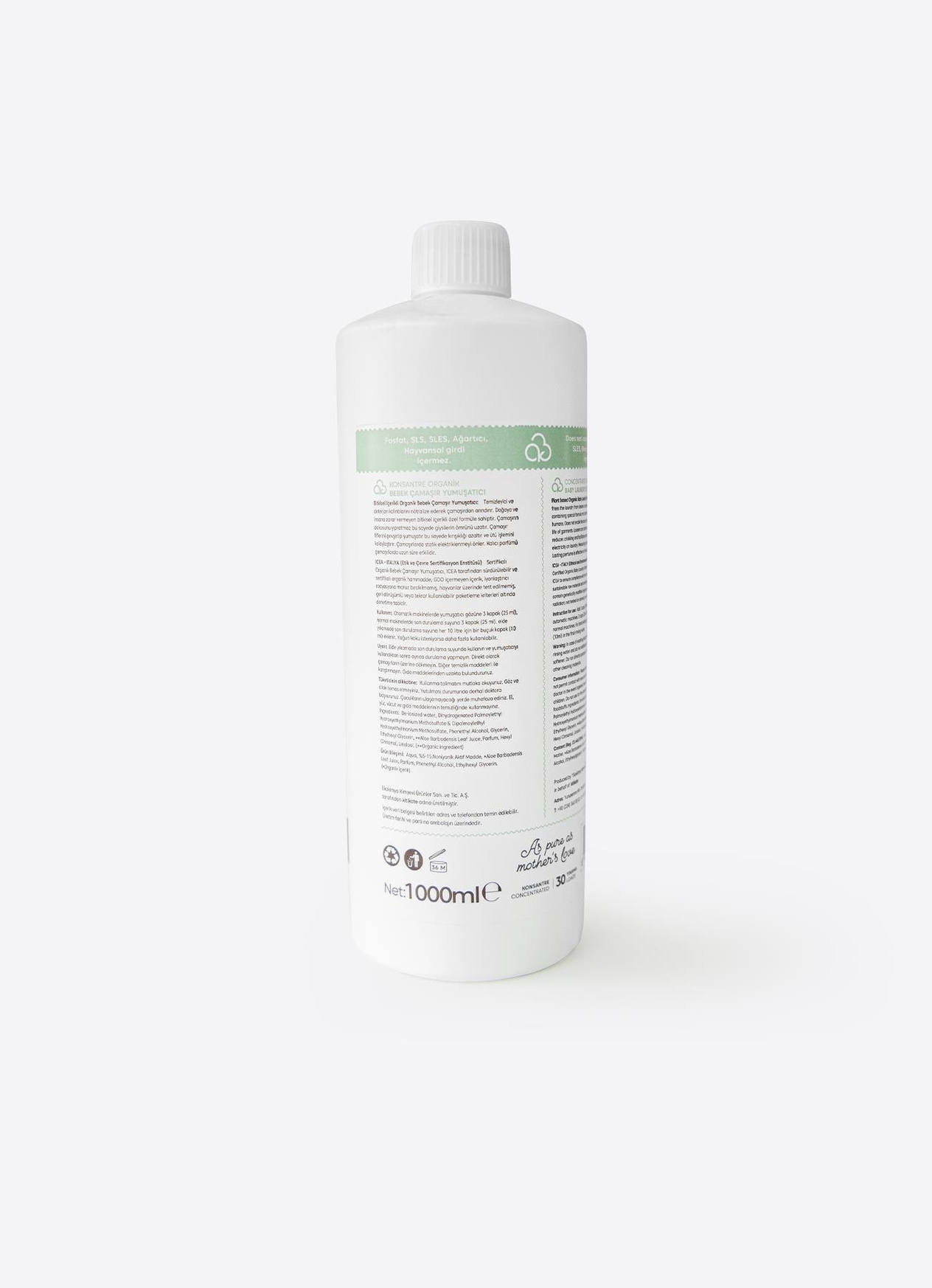 ORGANİK BEBEK ÇAMAŞIR  YUMUŞATICISI 1000ml STD