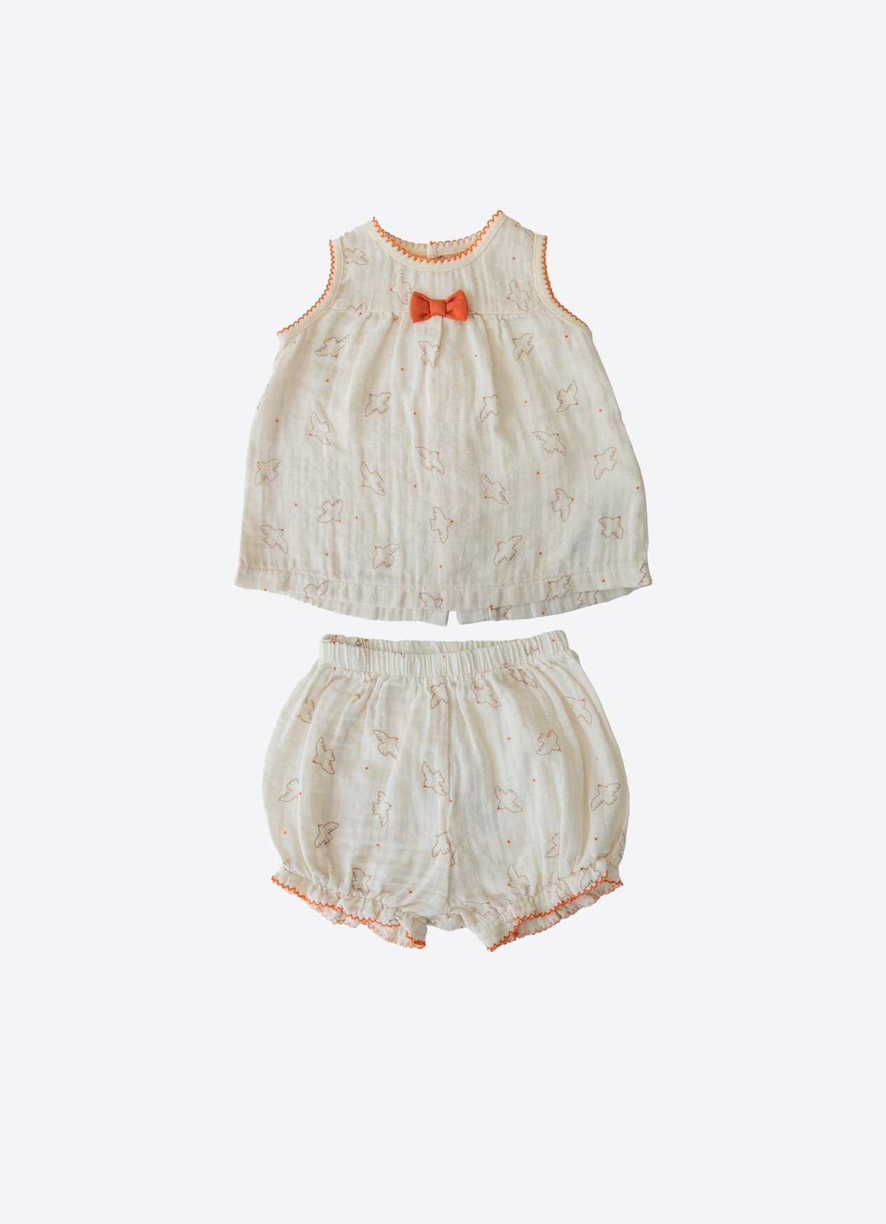 Organik Fly Bird Müslin  2li Takım Natural