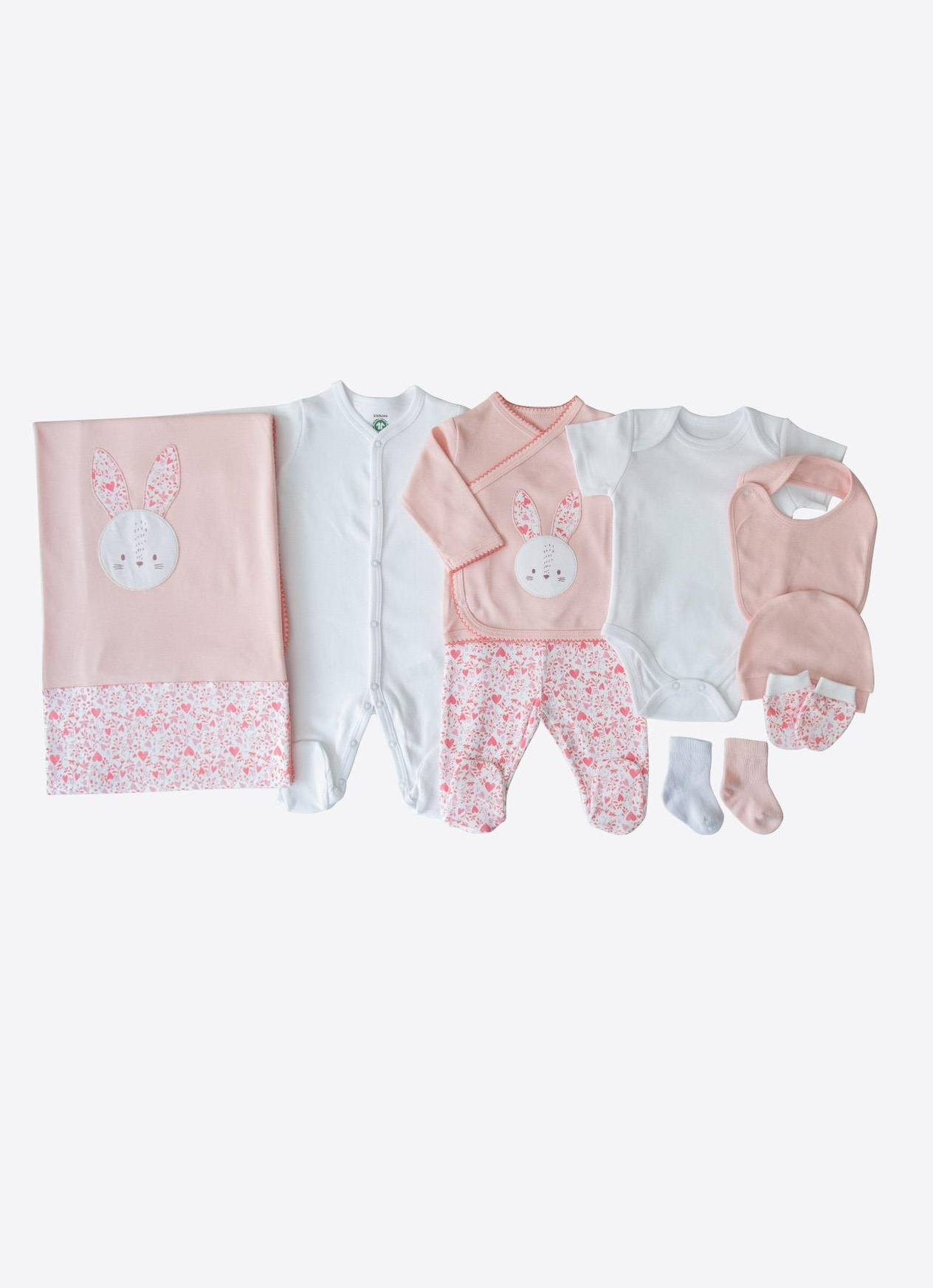 Organik Kiki 10'lu Zıbın Set Pembe