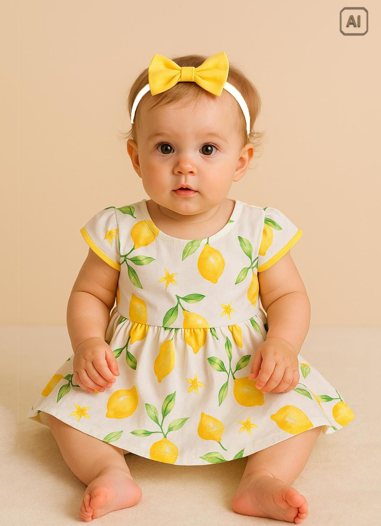 Organik Lemony Elbise Beyaz