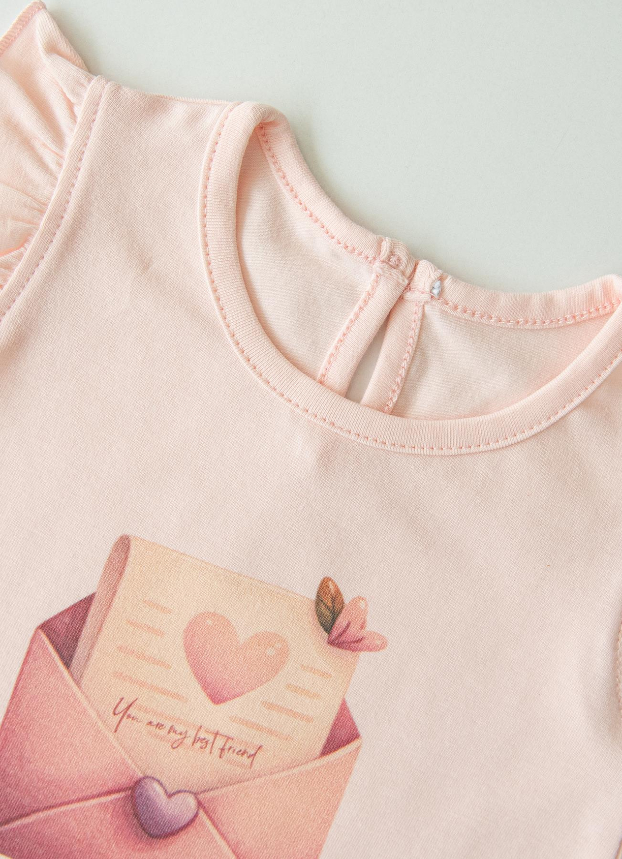 ORGANİK MELLOW 2'Lİ T-SHIRT BEYAZ-PEMBE