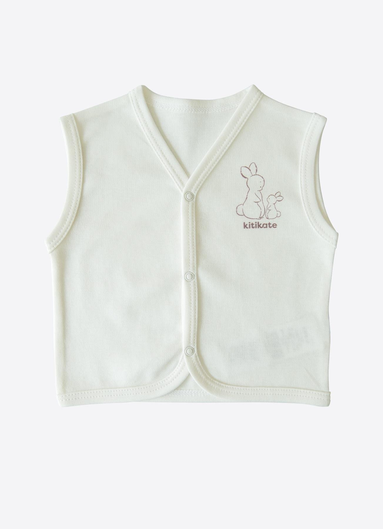 Organik New Basic Yelek Ekru