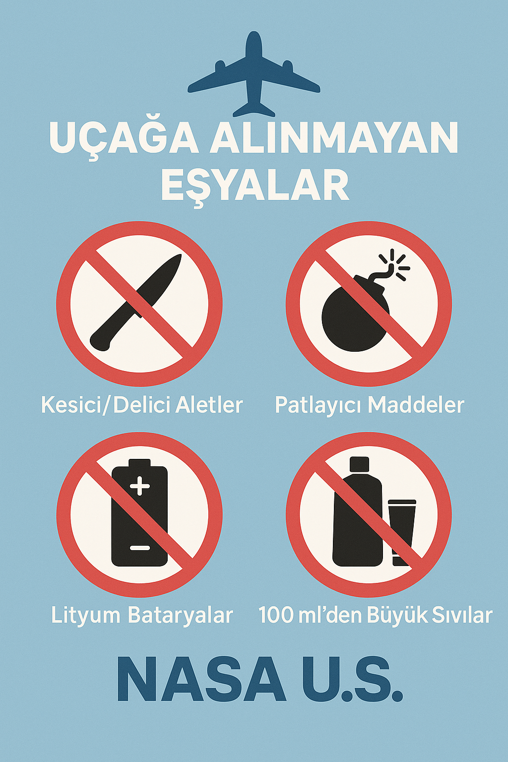 Uçağa Alınmayan Eşyalar Nelerdir?