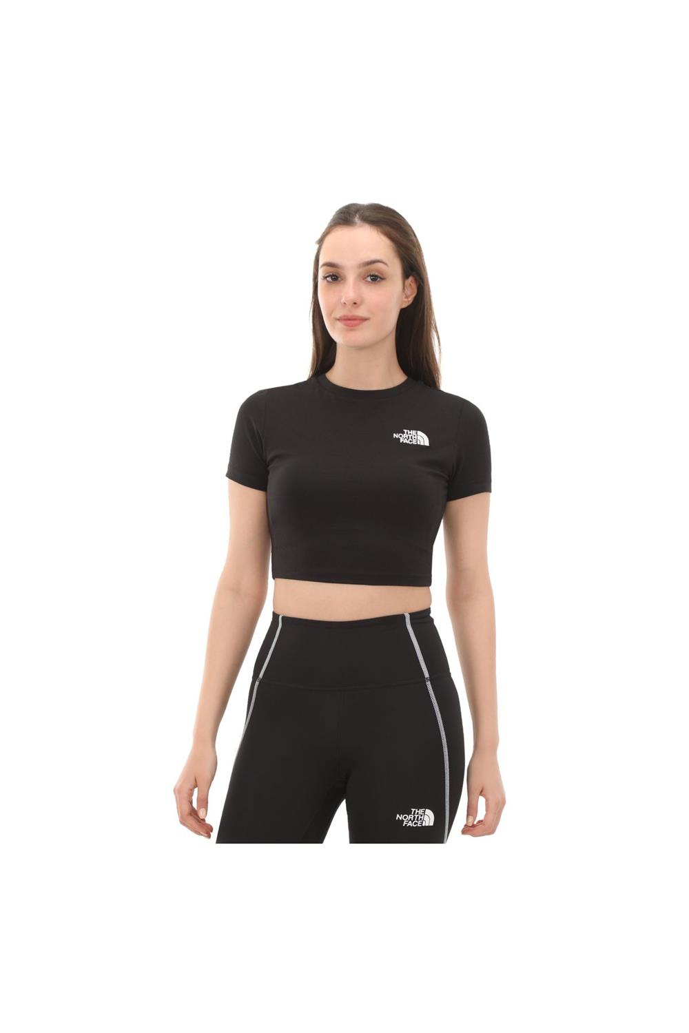 F0a55aojk31-r W S-s Essentıal Cropped Slım Tee Kadın T-shirt Siyah