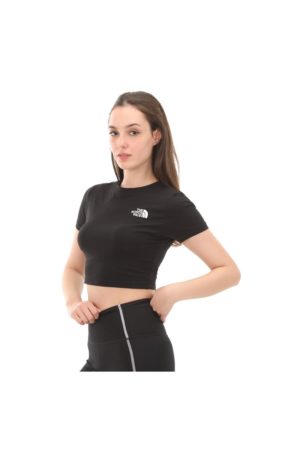 F0a55aojk31-r W S-s Essentıal Cropped Slım Tee Kadın T-shirt Siyah