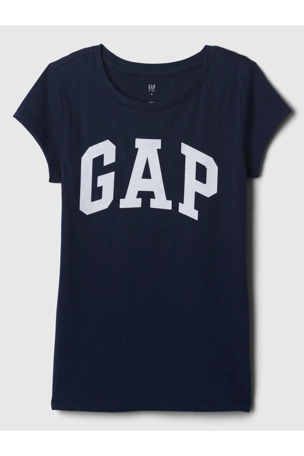Kız Çocuk Gap Logo T-Shirt Lacivert