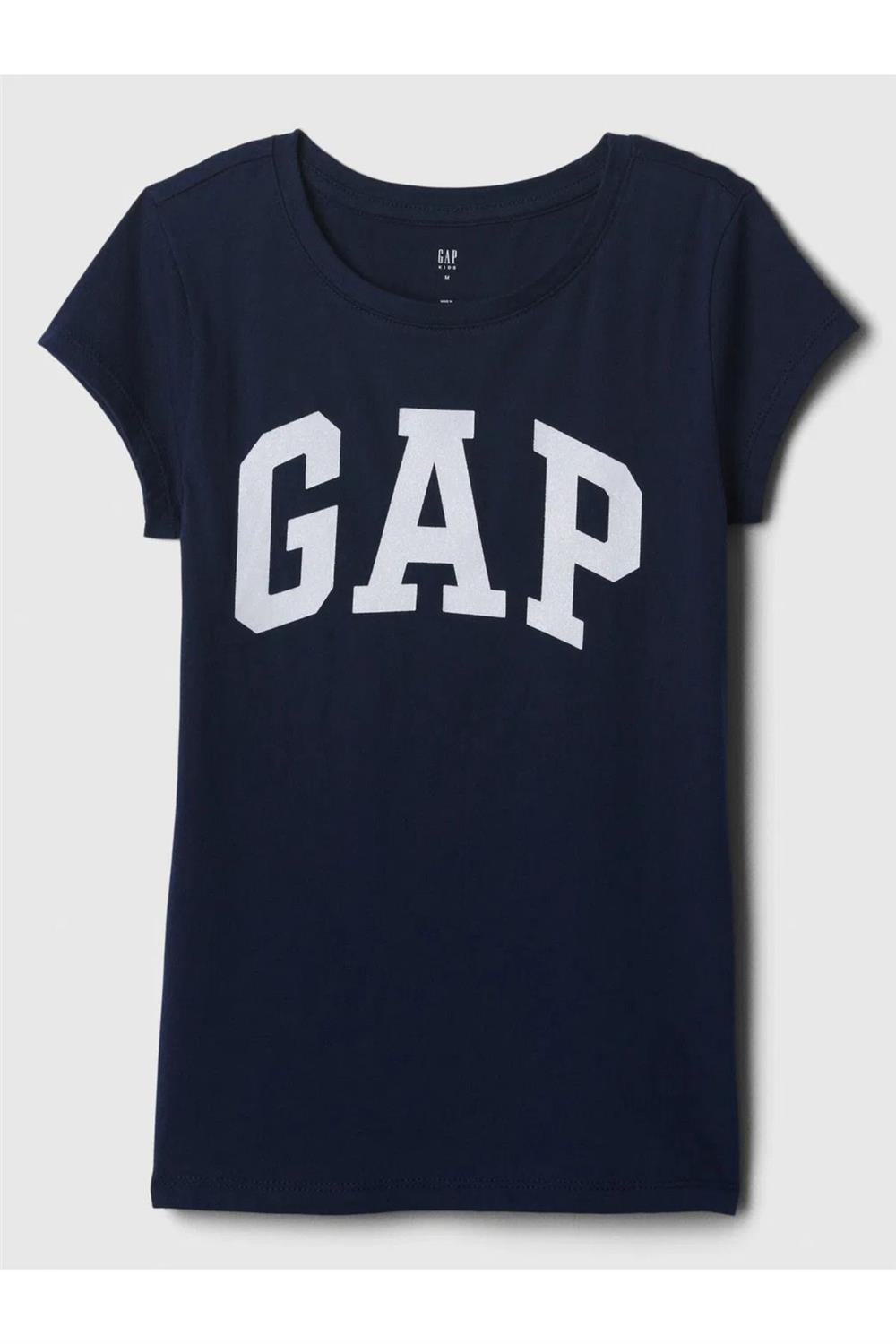 Kız Çocuk Gap Logo T-Shirt Lacivert