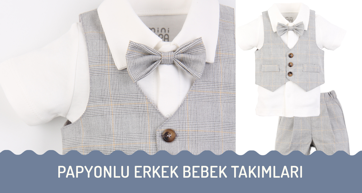 En Sevilen Papyonlu Erkek Bebek Takımları