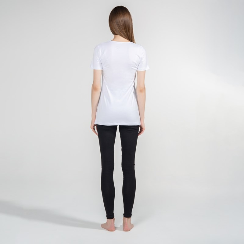 V-Yaka Emzirme T-Shirt - Nora - Beyaz