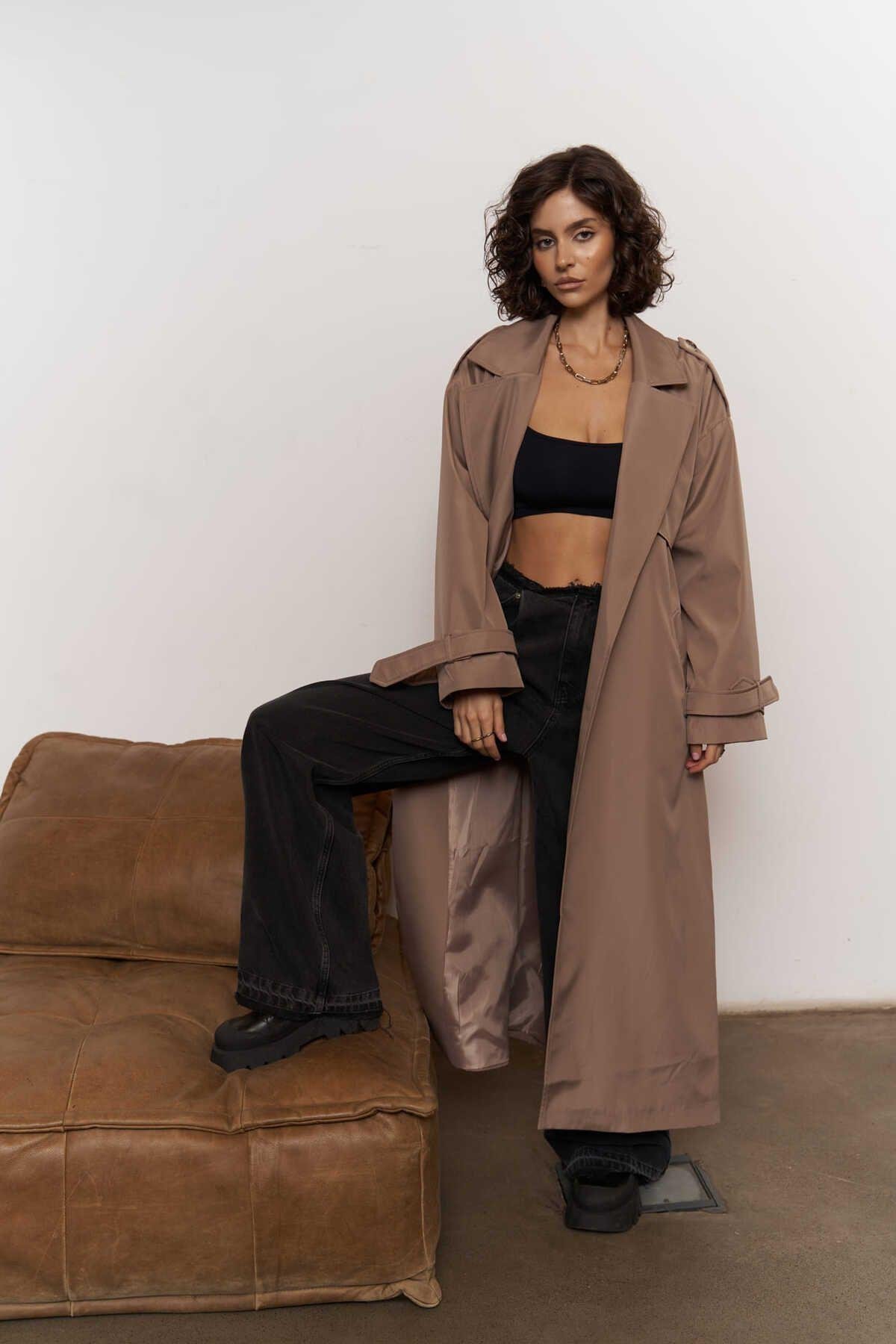 Femme Vizon Oversize Trençkot