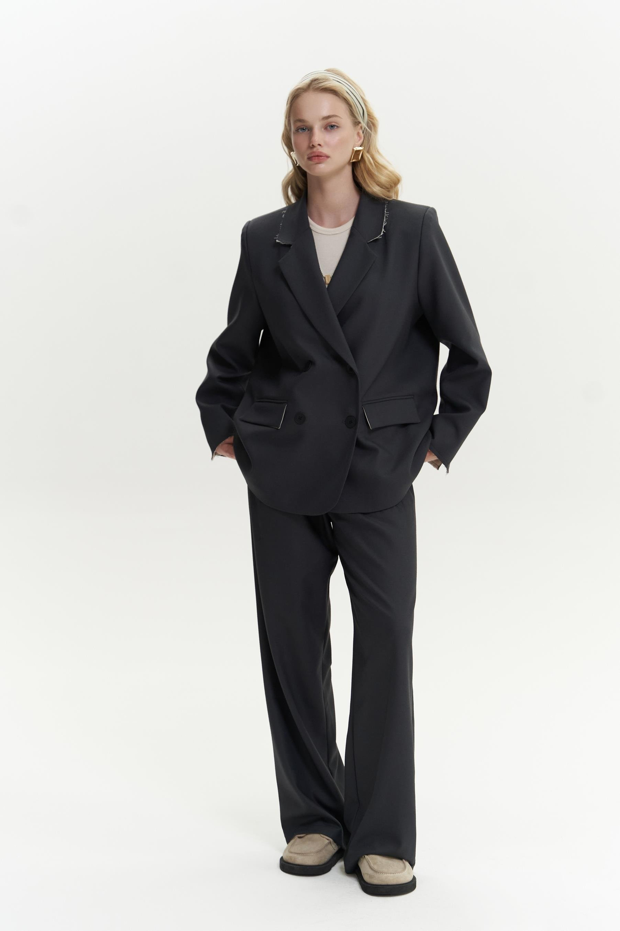 Letizia Antrasit Blazer