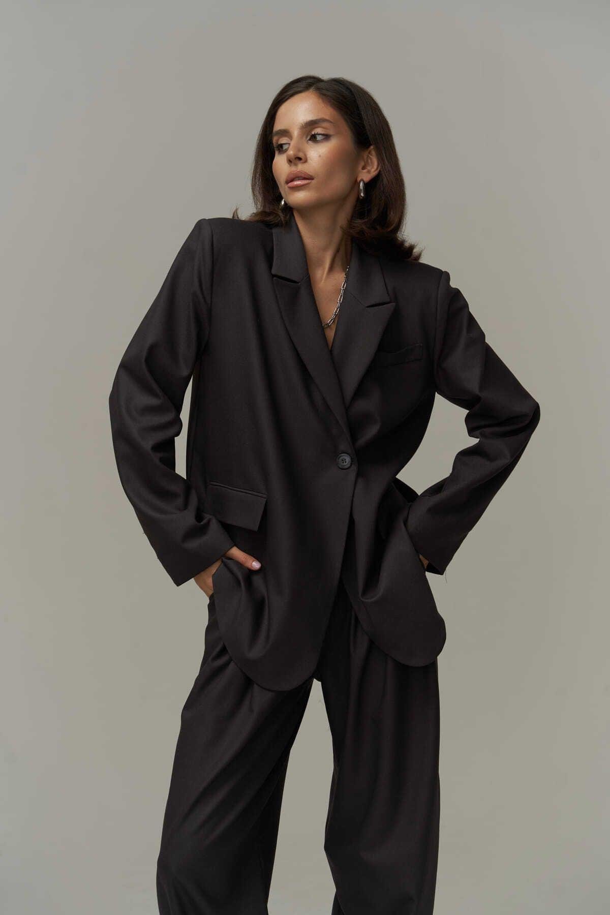 Vanya Soft Siyah Blazer Ceket Takım