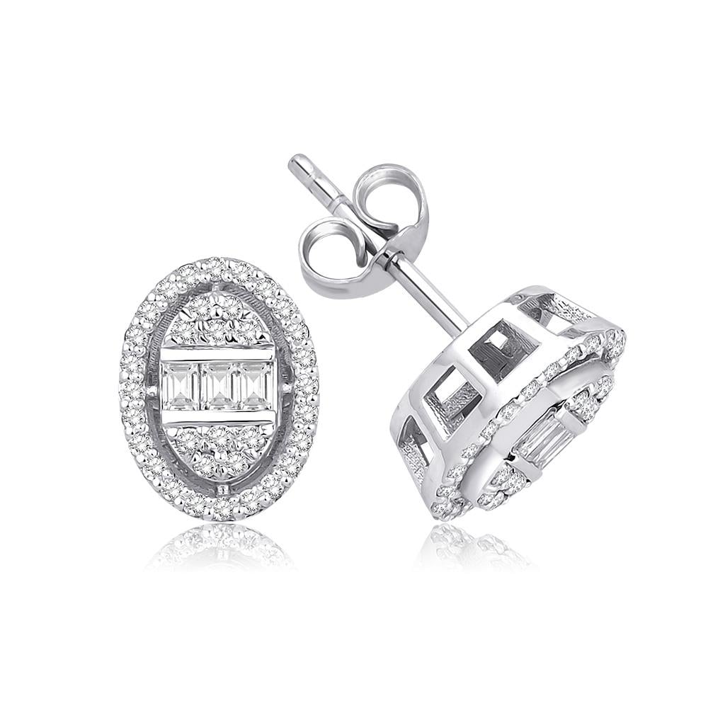0.85 Ct Pırlanta Tasarım Küpe