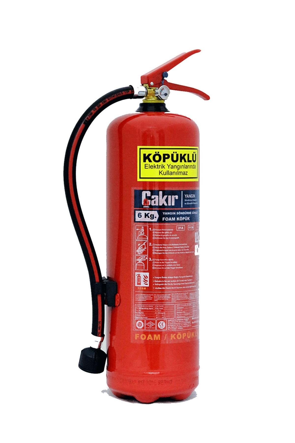 6 KG Köpüklü Yangın Söndürme Tüpü - Çakır