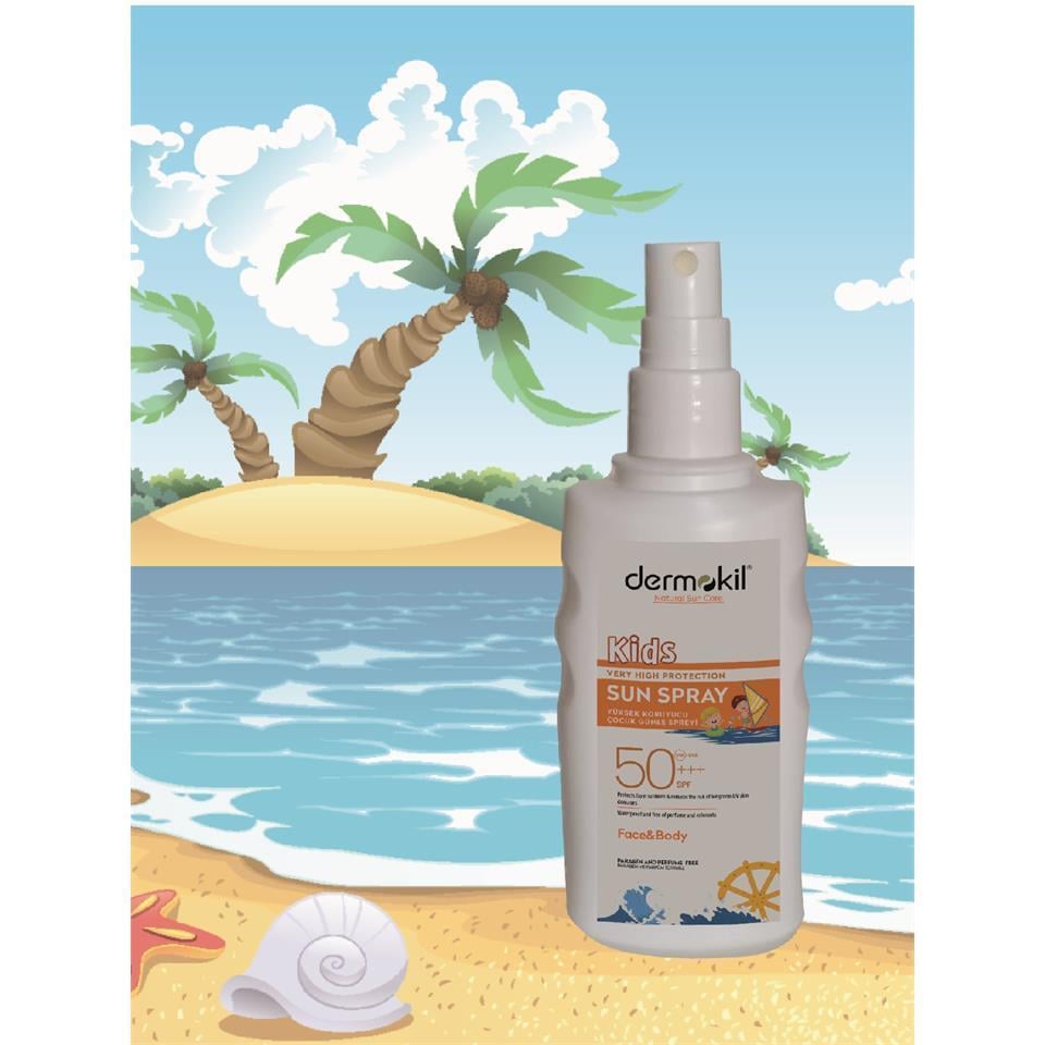 Dermokil Kids Sun Sprey Çocuk Güneş Sprey Krem Çok Yüksek Koruma Spf 50+++ 200 Ml