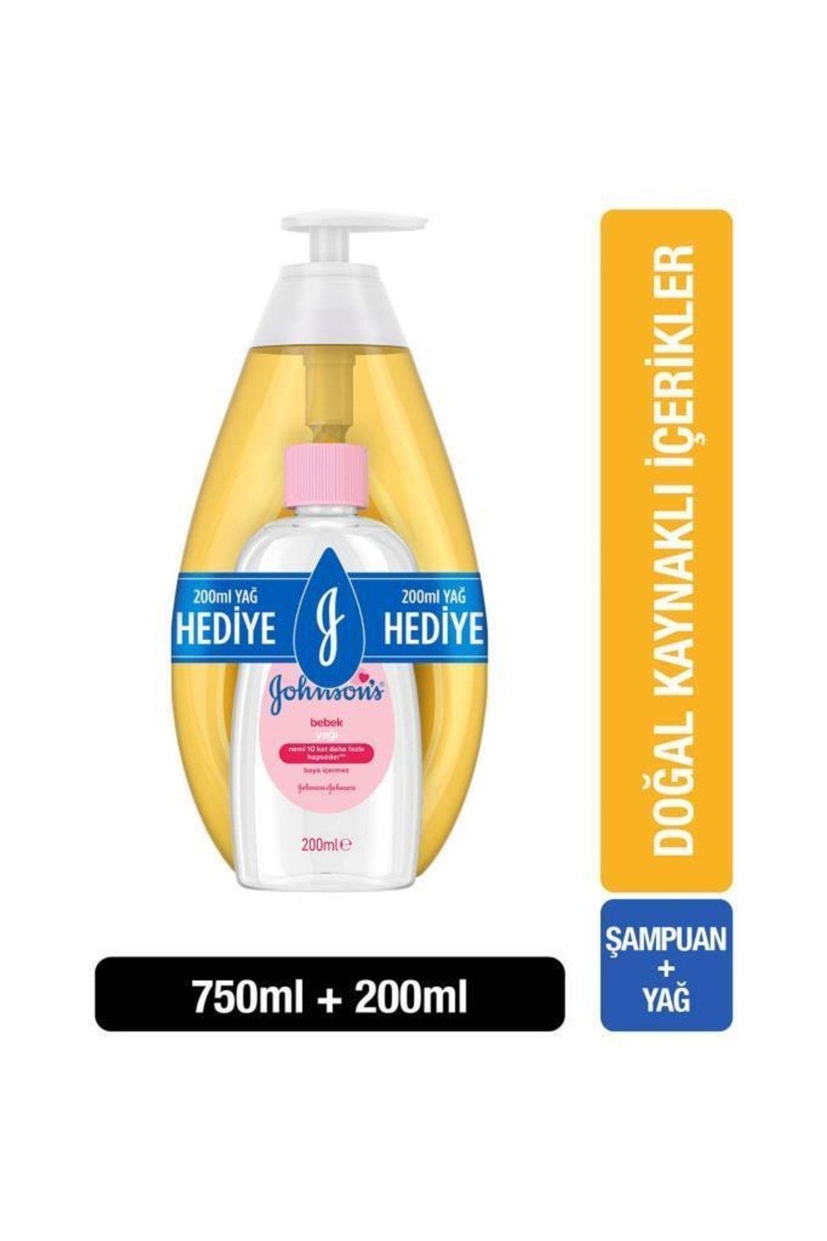 Johnsons Baby Şampuan 750 ml + Bebek Yağı 200 ml