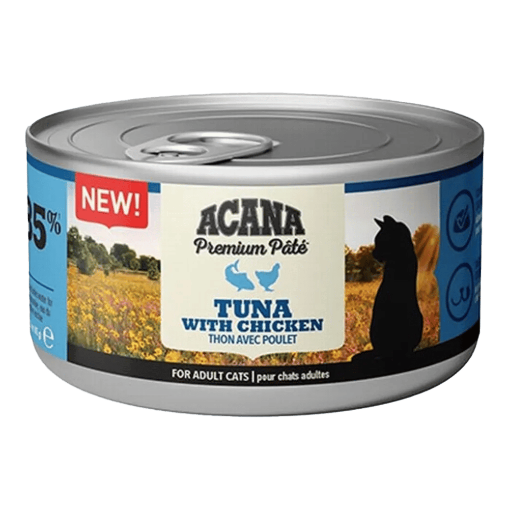 Acana Premium Pate Ton Balıklı ve Tavuklu Ezme Yetişkin Kedi Konservesi 85gr