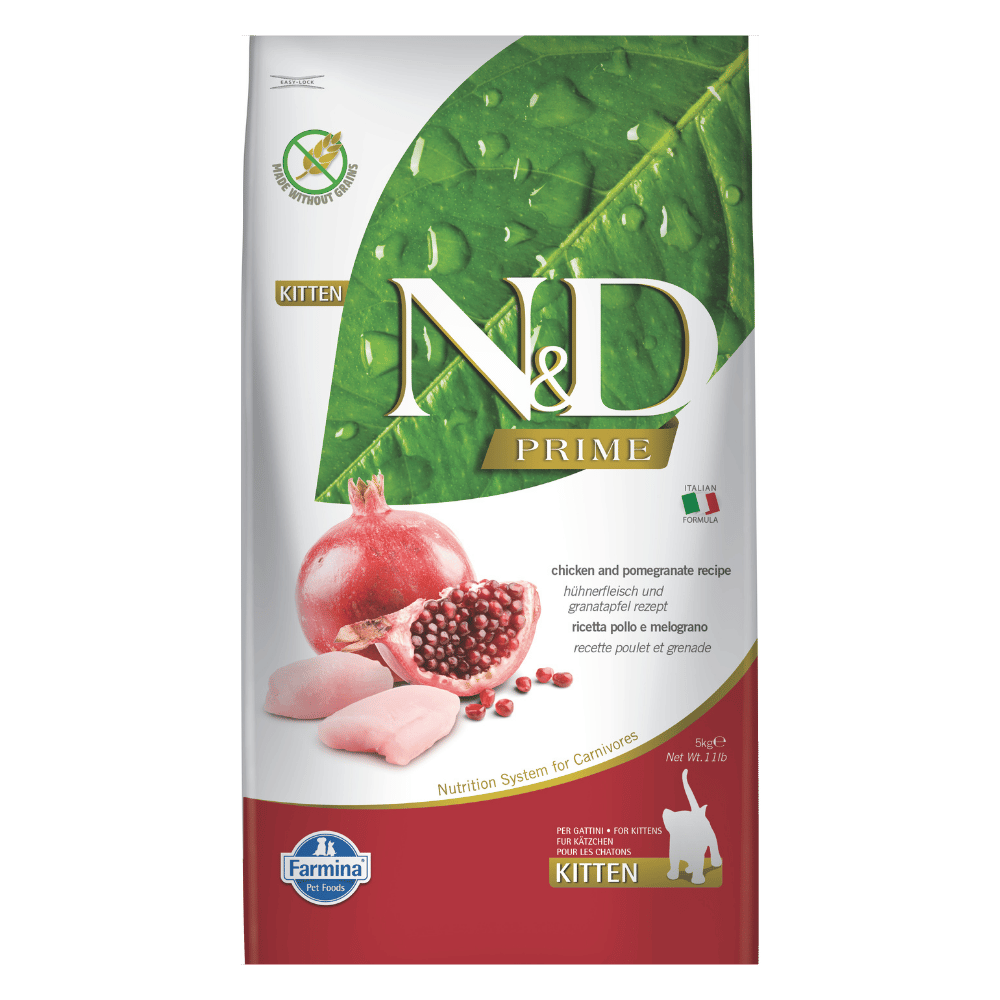 N&D Prime Tavuklu ve Narlı Tahılsız Yavru Kedi Maması 5kg