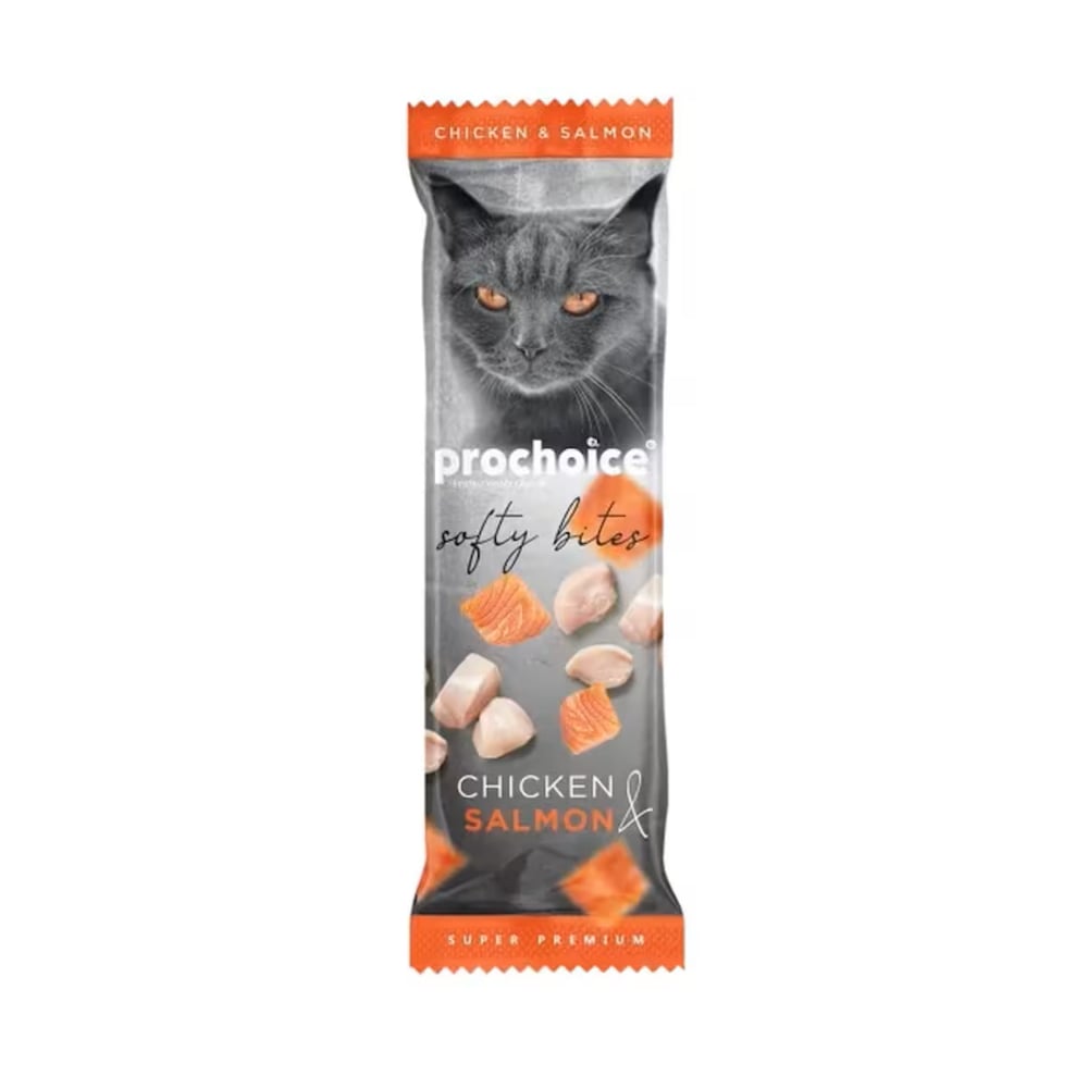 ProChoice Softy Bites Tavuklu ve Somonlu Kediler için Yumuşak Atıştırmalık 24x10gr