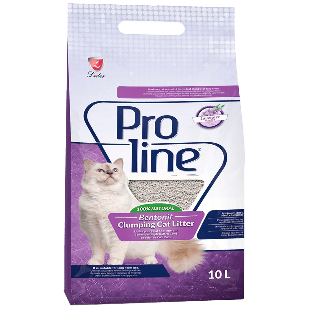 Proline Süper Topaklanan İnce Taneli Lavanta Kokulu Bentonit Kedi Kumu 10lt