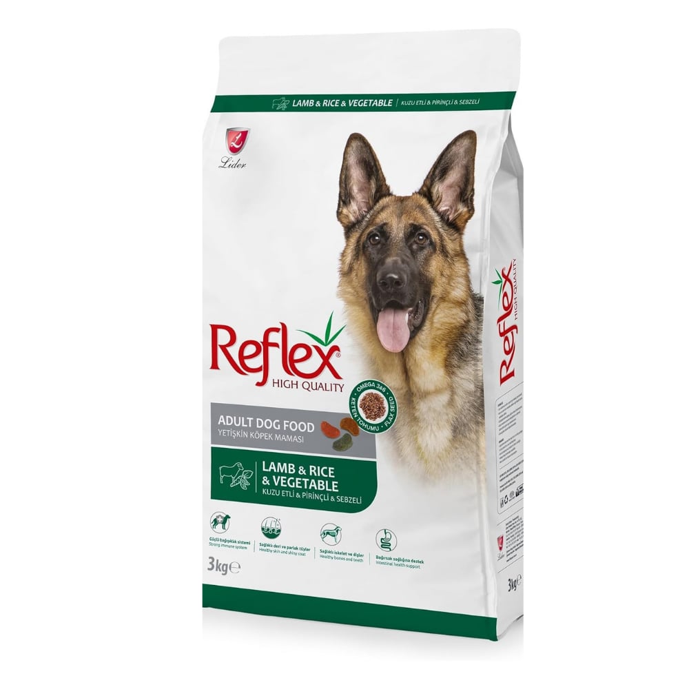Reflex Kuzu Etli ve Sebzeli Yetişkin Köpek Maması 3kg