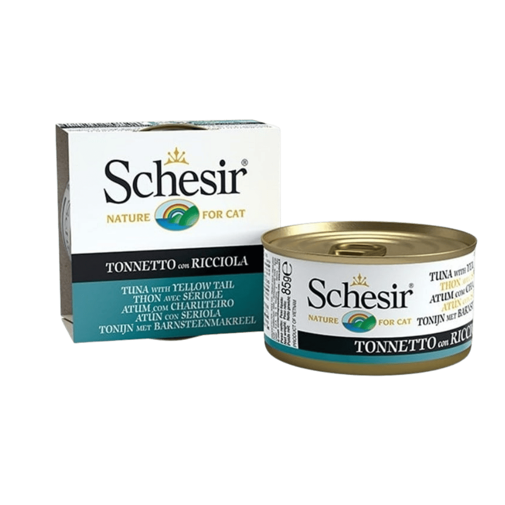 Schesir Jelly Ton Balığı ve Sarı Kuyruk Balığı Jöle İçinde Yetişkin Kedi Konservesi 85gr