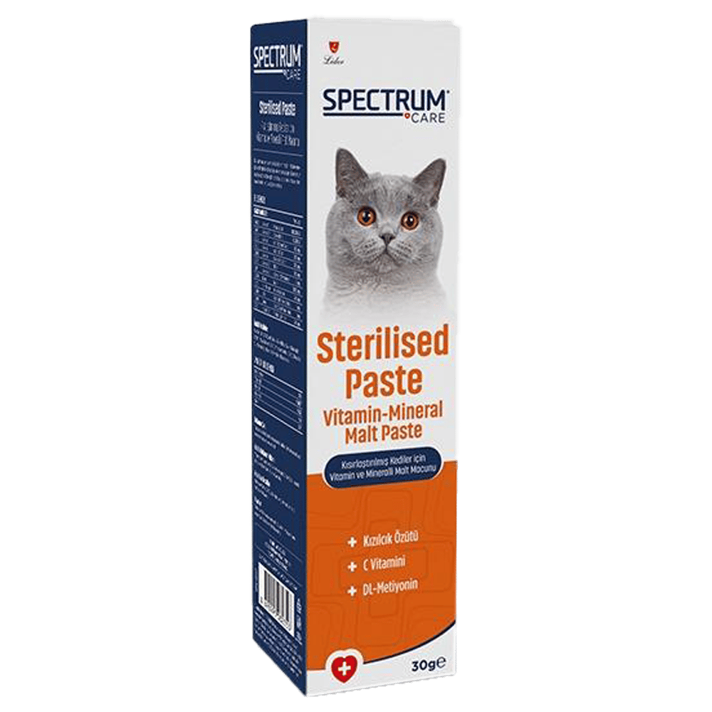 Spectrum Vitamin ve Mineralli Kısırlaştırılmış Kediler İçin Malt Macunu 30gr
