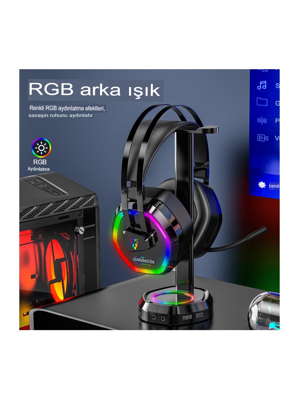 G608 RGB Gaming Mikrofonlu Kulaklık