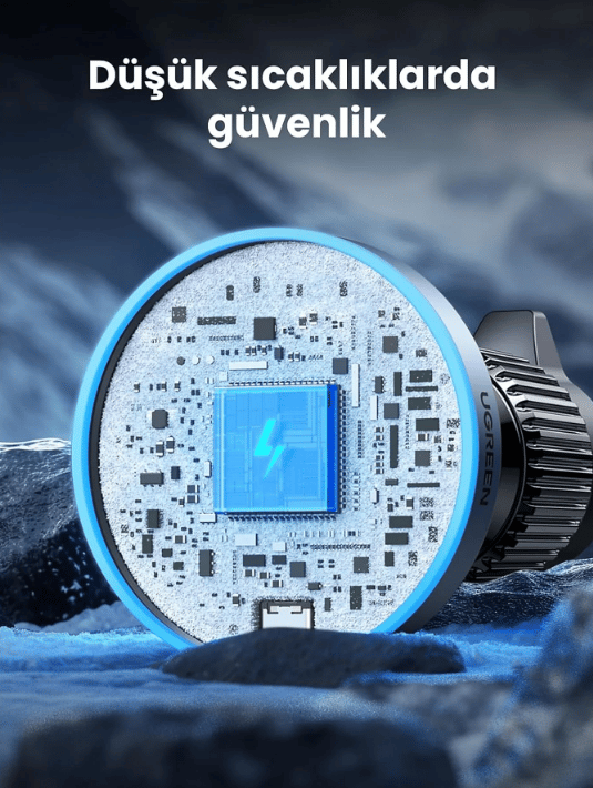 UGREEN 35029 W525 15W MagSafe Araç Kablosuz Şarj Cihazı Grey