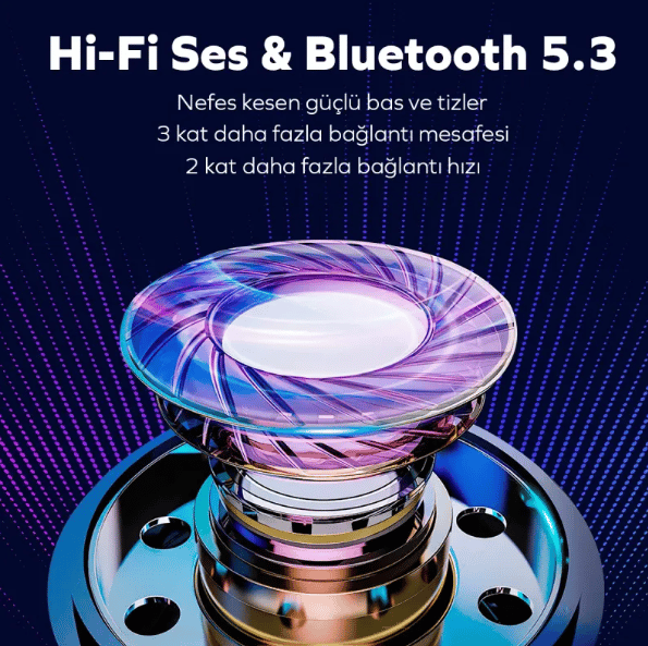 WOYAX by DEJİ Curvy HD Mikrofonlu Ultra Hafif HiFi Ses Beyaz Kulak İçi Kablosuz Bluetooth Kulaklık