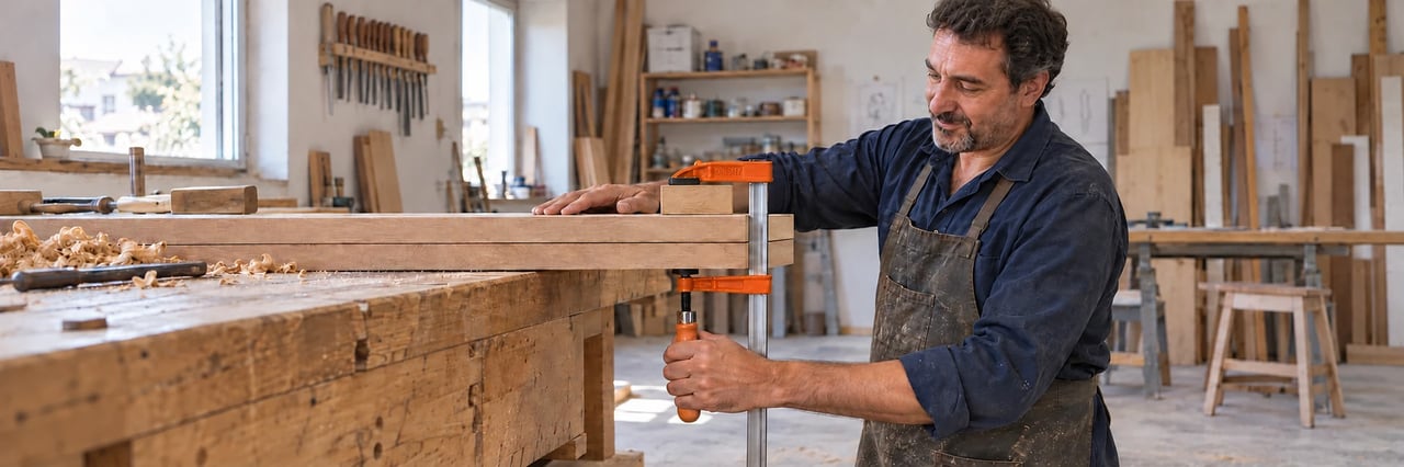 Clamping equipment in the workshop