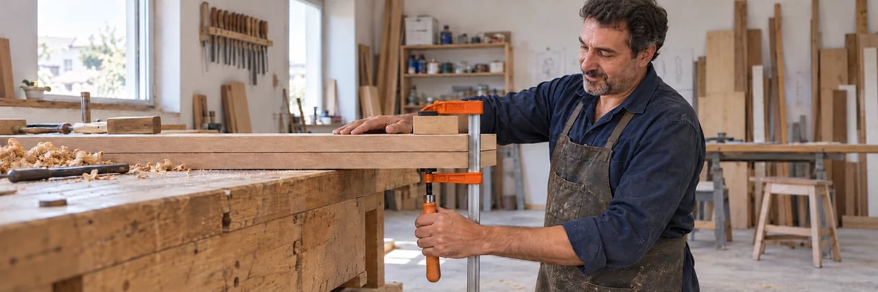 Clamping equipment in the workshop